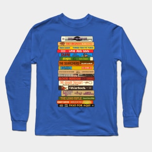 Classic Westerns Books Stack Long Sleeve T-Shirt